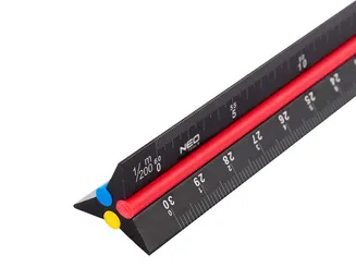 Neo Przymiar linijka aluminiowa skalówka 300mm 72-205 - 2
