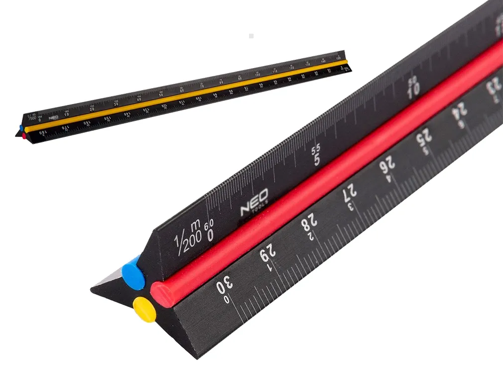 Neo Przymiar linijka aluminiowa skalówka 300mm 72-205