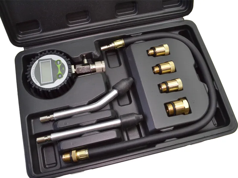 Geko Tester miernik pomiaru ciśnienia sprężania w silnikach benzynowych LCD G02509 