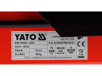 Yato Elektryczna łuparka do drewna pozioma 7T YT-79951 - 8