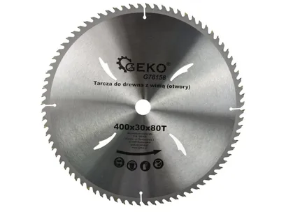 Geko Tarcza do cięcia drewna 400x30mm z otworami 80z. G78158 