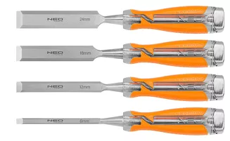 Neo Dłuta 6, 12, 18, 24, zestaw 4 szt. Uchwyt dwukomponentowy. Pakowane w etui 37-900 - 4