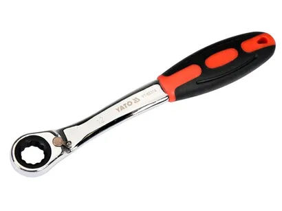 Yato Klucz oczkowy odgięty przelotowy z grzechotką 12 mm YT-02374