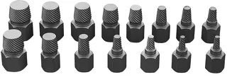 NEO Tools Zestaw wykrętaków do zerwanych śrub 15 szt. HSS 09-607 - 2
