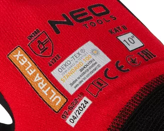 Neo Rękawice robocze ultraflex, nylon-spandex, pokrytcie polimetrowo-nitrylowe (foam), 4131X, rozmiar 10 97-622-10 - 5