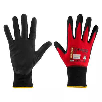 Neo Rękawice robocze ultraflex, nylon-spandex, pokrytcie polimetrowo-nitrylowe (foam), 4131X, rozmiar 10 97-622-10