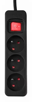 Neo przedłużacz listwowy 1.5m 3x1.5mm2 3G czarny włącznik 90-182 - 5