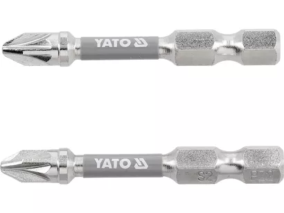 Yato Bity udarowe 1/4"x50 mm PZ2 2 szt. niklowane YT-78024