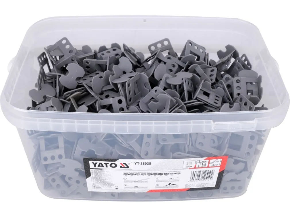 Yato Klipsy do poziomowania Y1.5mm 500 sztuk YT-36938