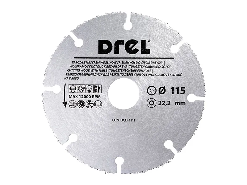Drel Tarcza na szlifierkę do cięcia drewna z gwoździami 115mm CON-DCT-1111