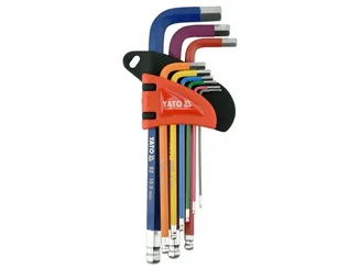 Yato Klucze imbusowe HEX 1,5-10mm z kulką kolorowe YT-05632 - 2