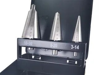 Geko Wiertła stożkowe bezstopniowe do metalu kpl. 3szt. G38573  - 2