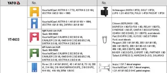 Yato Blokady rozrządu uniwersalne VAG Opel Ford YT-0633  - 3