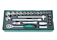Jonnesway Komplet kluczy nasadowych 1/2" we wkładce 25 szt. S04H4125SP 