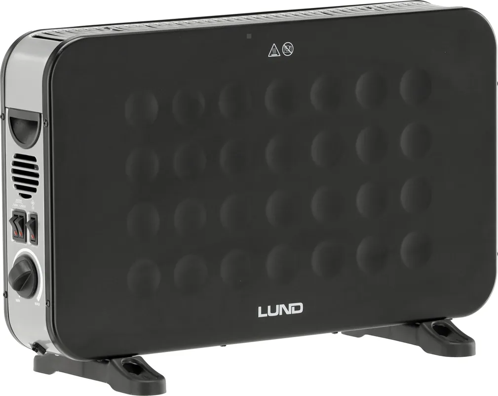 Lund Grzejnik konwektorowy 2000W czarny 68651