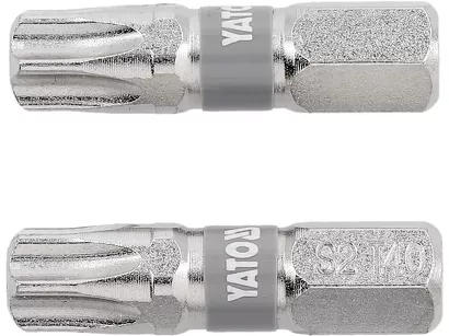 Yato Bity udarowe 1/4"x25 mm T40 2 szt. niklowane YT-78016