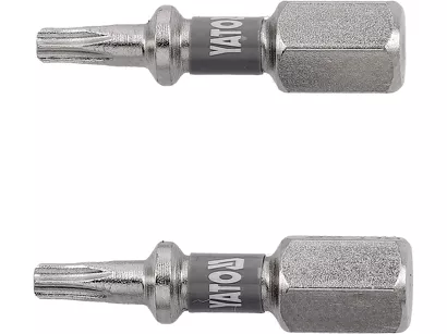 Yato Bity udarowe 1/4"x25 mm T10 2 szt. niklowane YT-78011