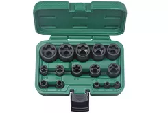 Jonnesway Zestaw 15szt. nasadek 1/4" 3/8" 1/2" E-TORX S33H5115S