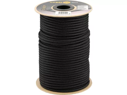 Vorel Lina pleciona PP 8 mm 100 m czarna 69475