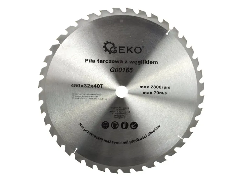 Geko Tarcza do cięcia drewna 450x32mm 40z. G00165 