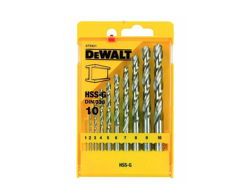 Dewalt Zestaw  wierteł do metalu szlifowane HSS-G 10szt. DT5921-QZ 