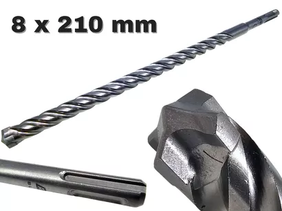 AWTOOLS Wiertło do betonu zbrojonego SDS Plus 8 x 210 mm QUADRO EXTREME AW43627BL