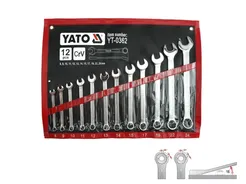 Yato Klucze płasko oczkowe CrV 12 szt. 8-24mm YT-0362 
