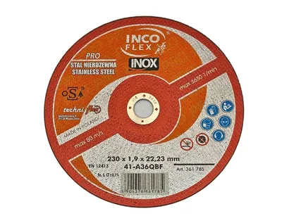 Incoflex Tarcza do cięcia stali nierdzewnej INOX PRO M41 125 x 2,5mm A30QBF