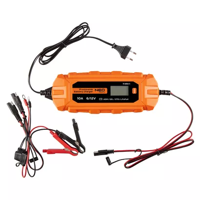 Neo prostownik automatyczny 10A/160W, 3-200Ah, do akumulatorów kwasowych / AGM / GEL 11-893-1
