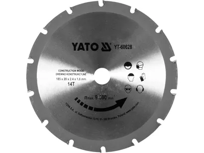 Yato Tarcza do drewna z gwoździami 185mm 14T 20mm YT-60628