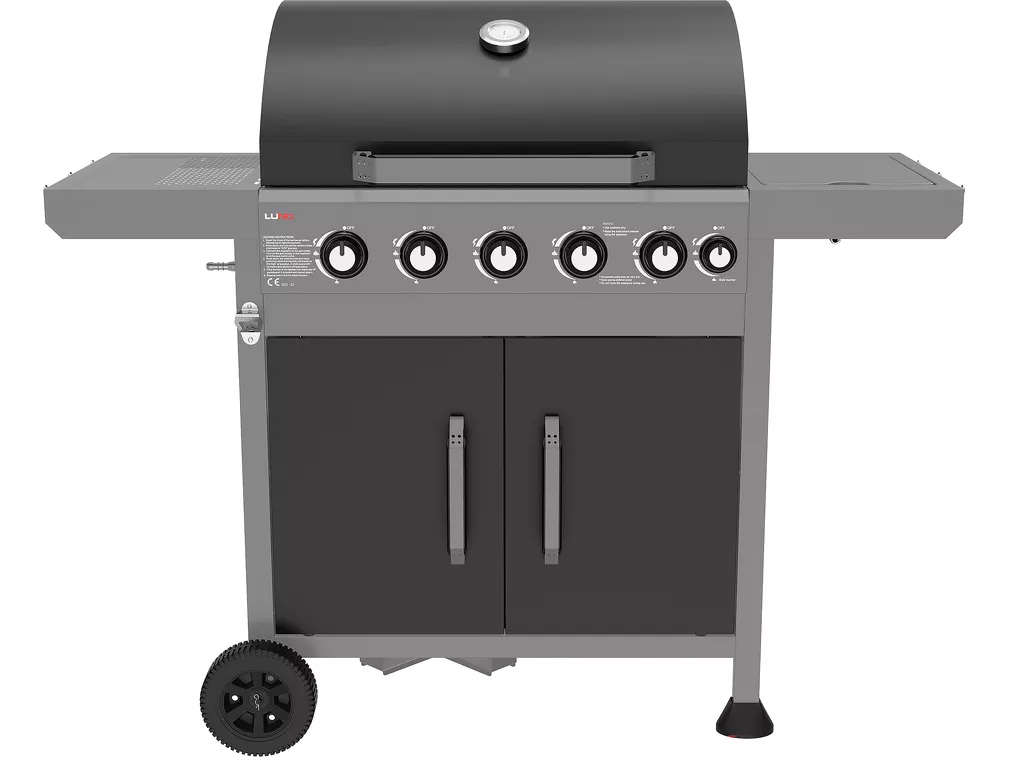 Lund Grill gazowy 5+1 z żeliwnym rusztem 17,5 kW 99636
