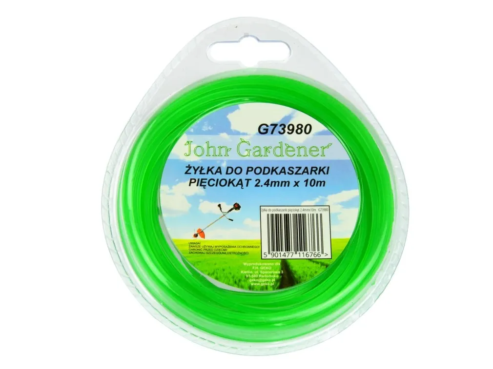 Geko Żyłka do podkaszarki pięciokąt 2,4mmx10m G73980