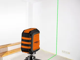 Neo Laser budowlany krzyżowy 15m zielony 75-106 - 2