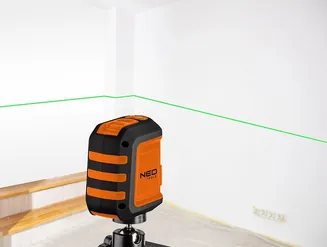 Neo Laser budowlany krzyżowy 15m zielony 75-106 - 3