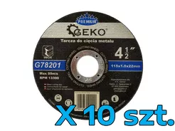 Geko Tarcza do cięcia metalu Inox 115x1,0mm 10szt. G78201 