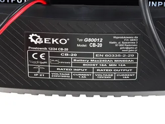 Geko Prostownik samochodowy 12/24V CB-20 G80012 - 5
