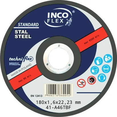 Incoflex Tarcza do cięcia metalu Standard M41 180x1,6 A46T BF