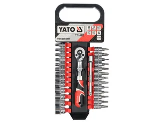 Yato Komplet nasadek z akcesoriami 1/4