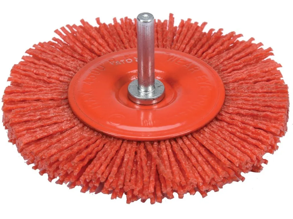 Yato Szczotka tarczowa z trzpieniem 100mm nylon do czyszczenia YT-47792