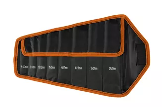 Neo Klucze płaskie dwustronne super cienkie zestaw 8 sztuk materiałowe etui 09-860 - 2