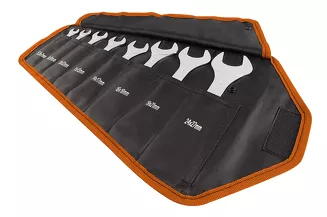 Neo Klucze płaskie dwustronne super cienkie zestaw 8 sztuk materiałowe etui 09-860 - 4