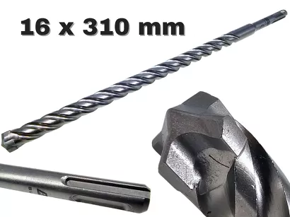 AWTOOLS Wiertło do betonu zbrojonego SDS Plus 16 x 310 mm QUADRO EXTREME AW43665BL