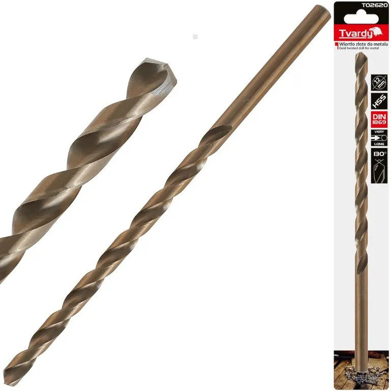 Tvardy Wiertło do metalu długie 12 x 295 mm HSS T02620