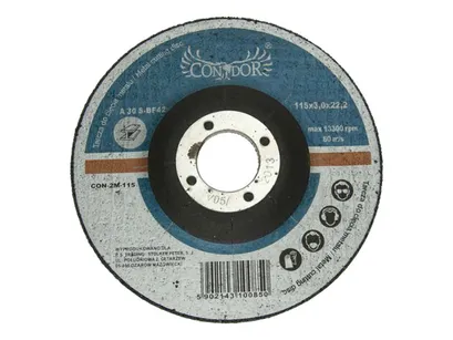 Drel Tarcza korundowa do cięcia metalu wypukła 115x2.0mm  CON-2M-115 