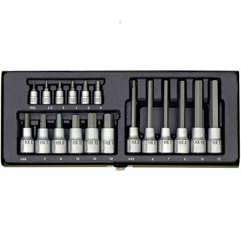 Proxxon Klucze ampułowe HEX 18 szt. 23100 