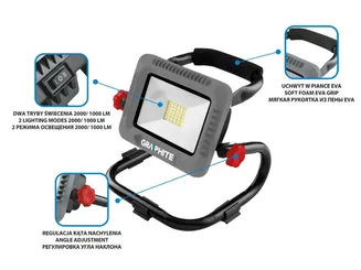 Graphite Lampa akumulatorowa LED Energy+ 18V 58GE109 - 2