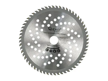 Geko Tarcza do cięcia drewna 160x20mm 60z. z otworami G78031 