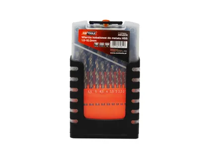 AWTOOLS Wiertła do metalu kobaltowe 19szt. 1,0-10,0mm AW42219