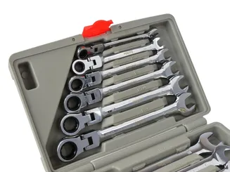 Kietlin Klucze płasko oczkowe łamane grzechotką 8-19mm 12el. K00106 - 3