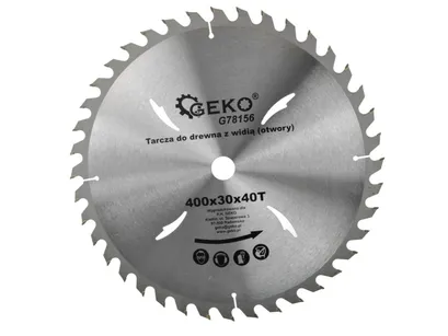 Geko Tarcza do cięcia drewna 400x30mm z otworami 40z. G78156 